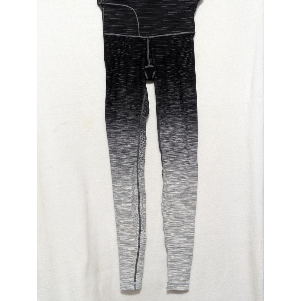 Lululemon Ombre Space Dye High Rise Leggings Black Grey Heathered Tights Womens